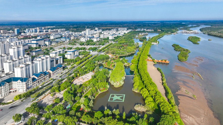 高臺國家城市濕地公園秋景美如畫。屈昶攝